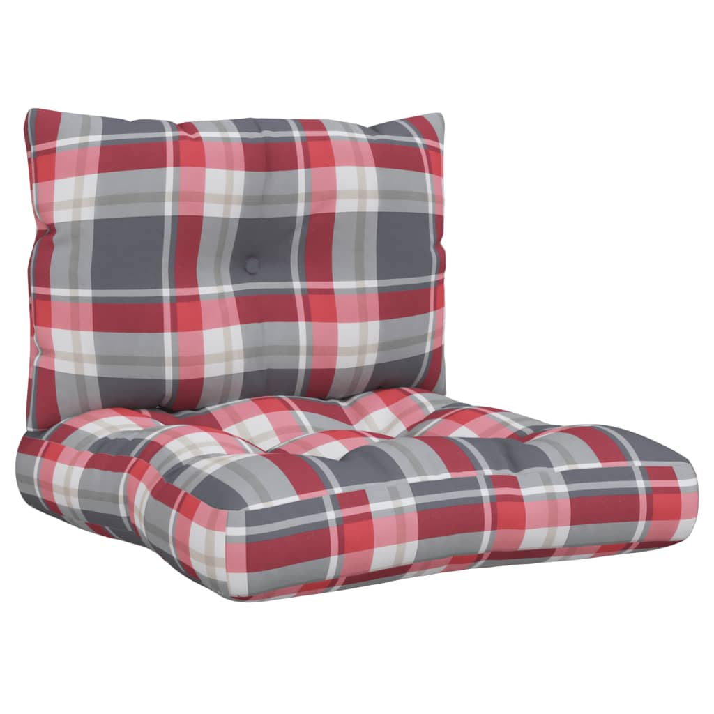 Vidaxl Pallet cushions 2 st fabric diamond pattern red