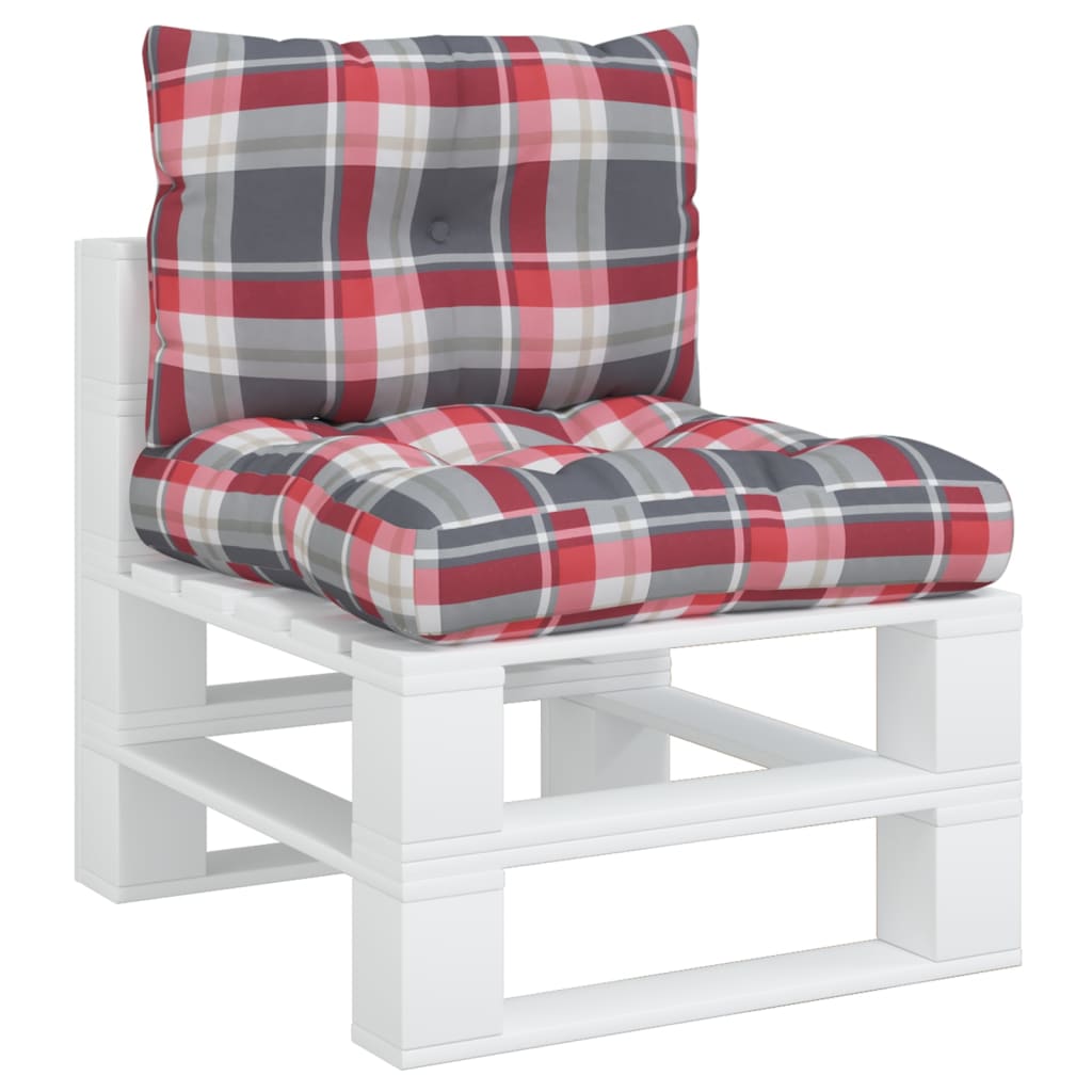 Vidaxl Pallet cushions 2 st fabric diamond pattern red