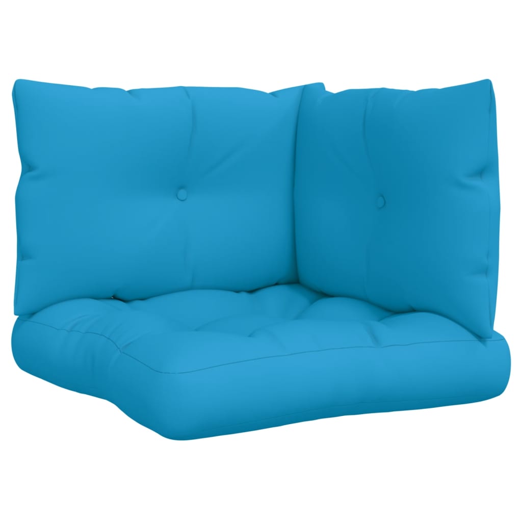 Vidaxl Pallet cushions 3 st fabric blue