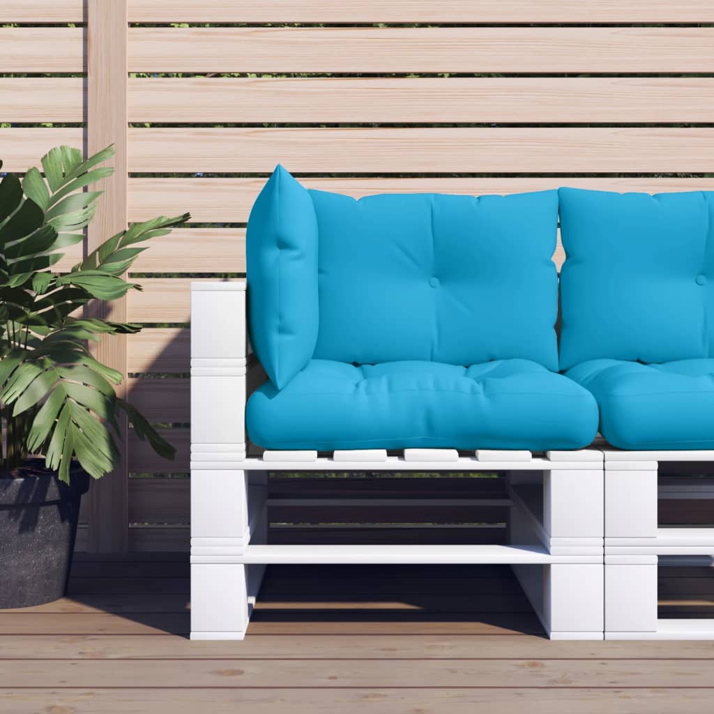 Vidaxl Pallet cushions 3 st fabric blue