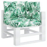 Vidaxl Pallet cushions 3 st fabric leaf pattern