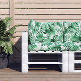 Vidaxl Pallet cushions 3 st fabric leaf pattern