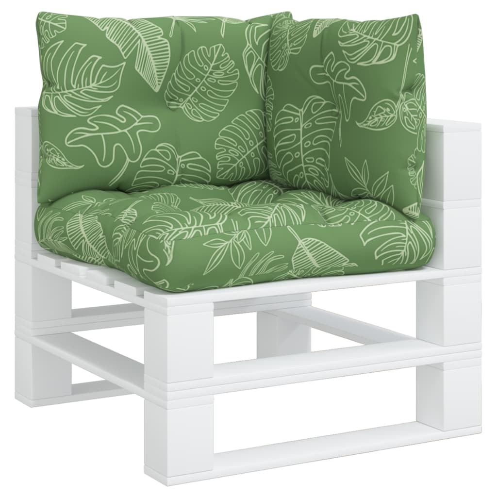 Vidaxl Pallet cushions 3 ST Leaf pattern Oxford Fabric