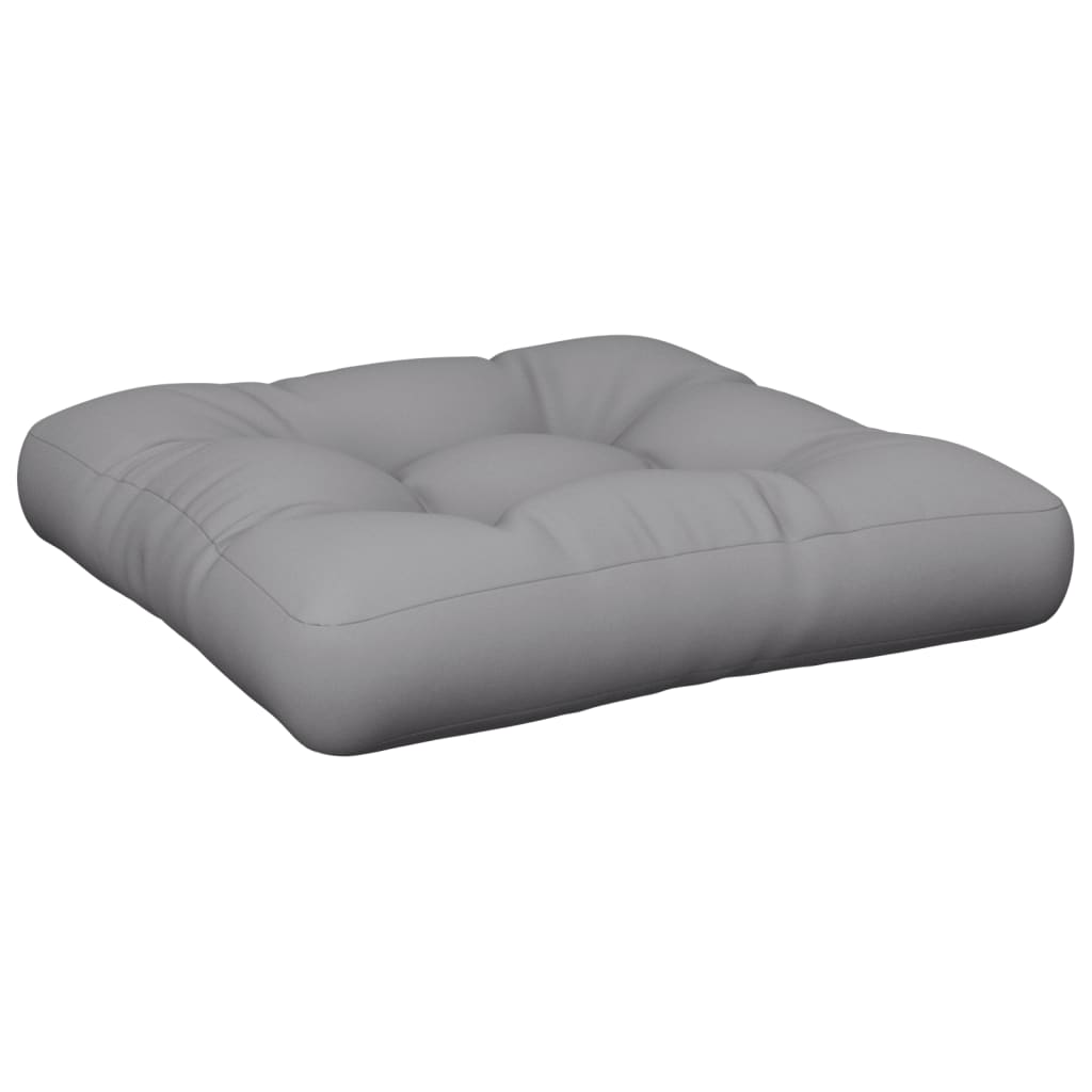 Vidaxl paletna blazina 58x58x10 cm tkanina siva