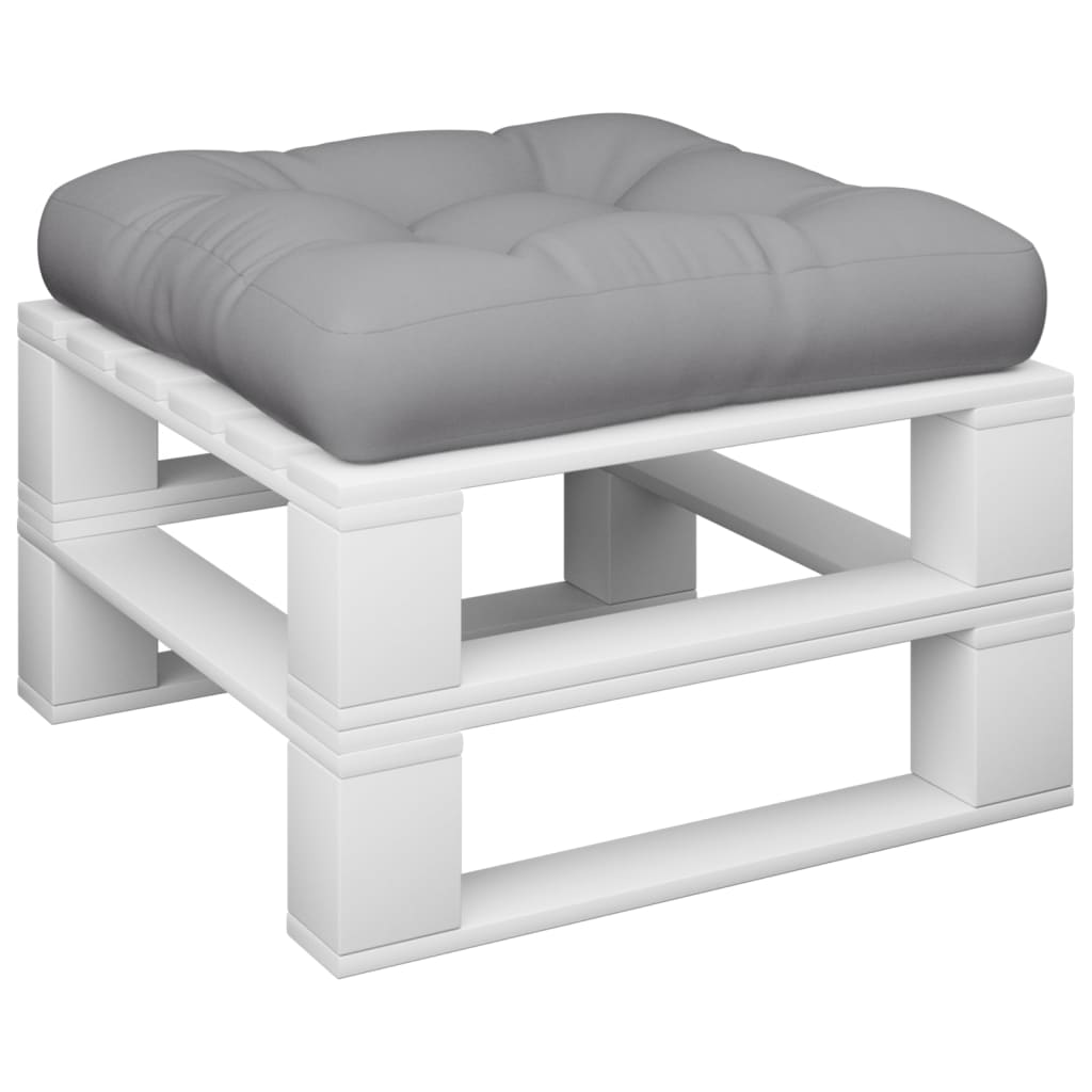 Vidaxl paletna blazina 58x58x10 cm tkanina siva