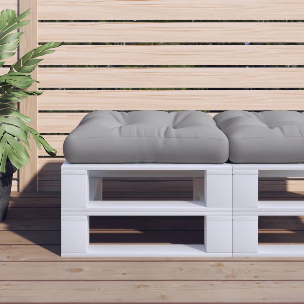 Vidaxl paletna blazina 58x58x10 cm tkanina siva