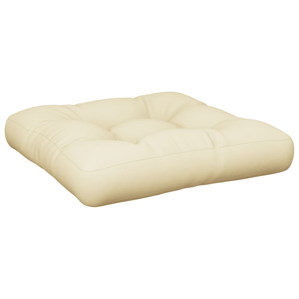 VidaXL Pallet cushion 58x58x10 cm Fabric Crème colored