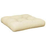 VidaXL Pallet cushion 58x58x10 cm Fabric Crème colored