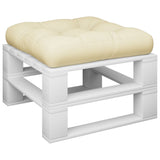 VidaXL Pallet cushion 58x58x10 cm Fabric Crème colored