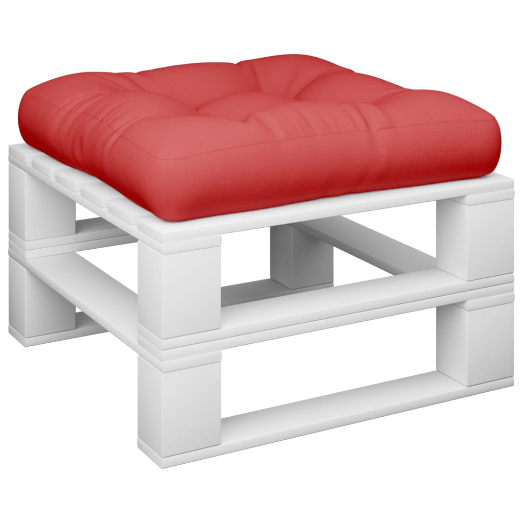 Coussin de palette vidaxl 58x58x10 cm de tissu rouge