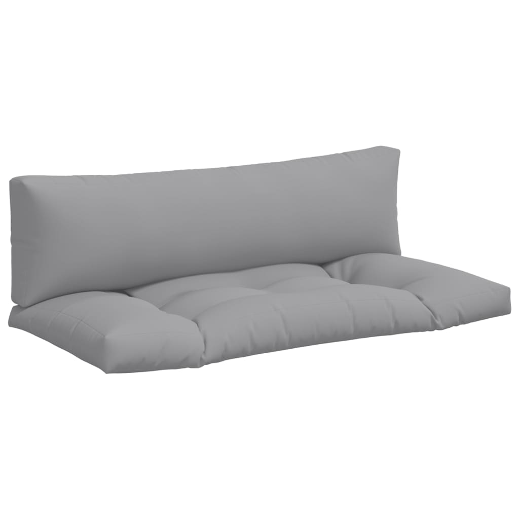 Vidaxl palete blazine 2 st tkanina siva
