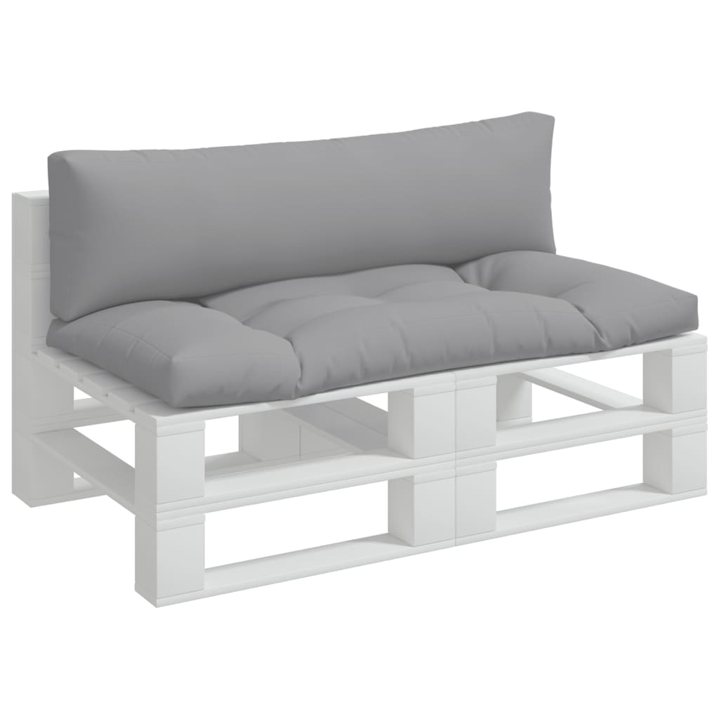 Vidaxl palete blazine 2 st tkanina siva