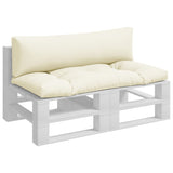 Vidaxl Pallet cushions 2 st fabric crème -colored