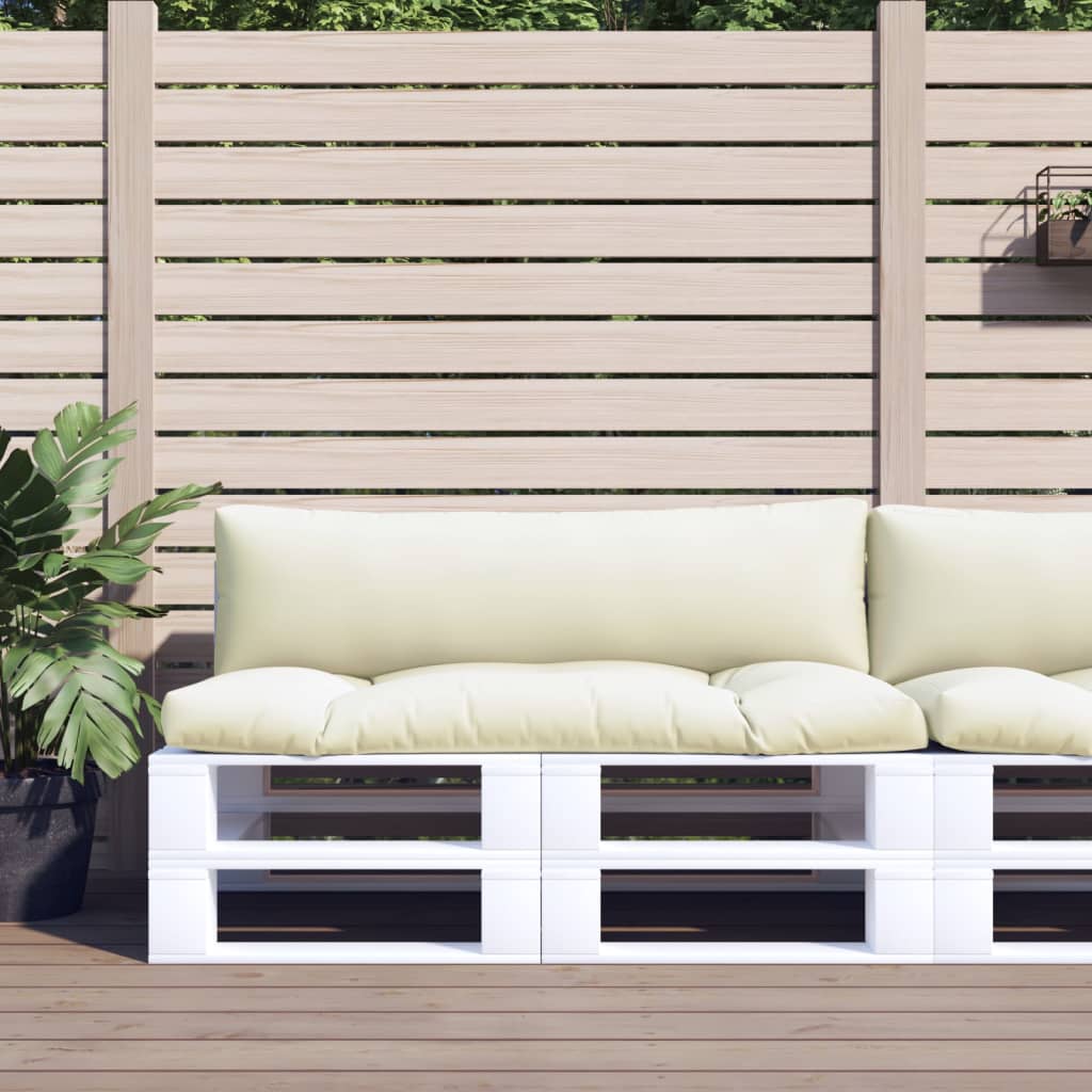 Vidaxl Pallet cushions 2 st fabric crème -colored