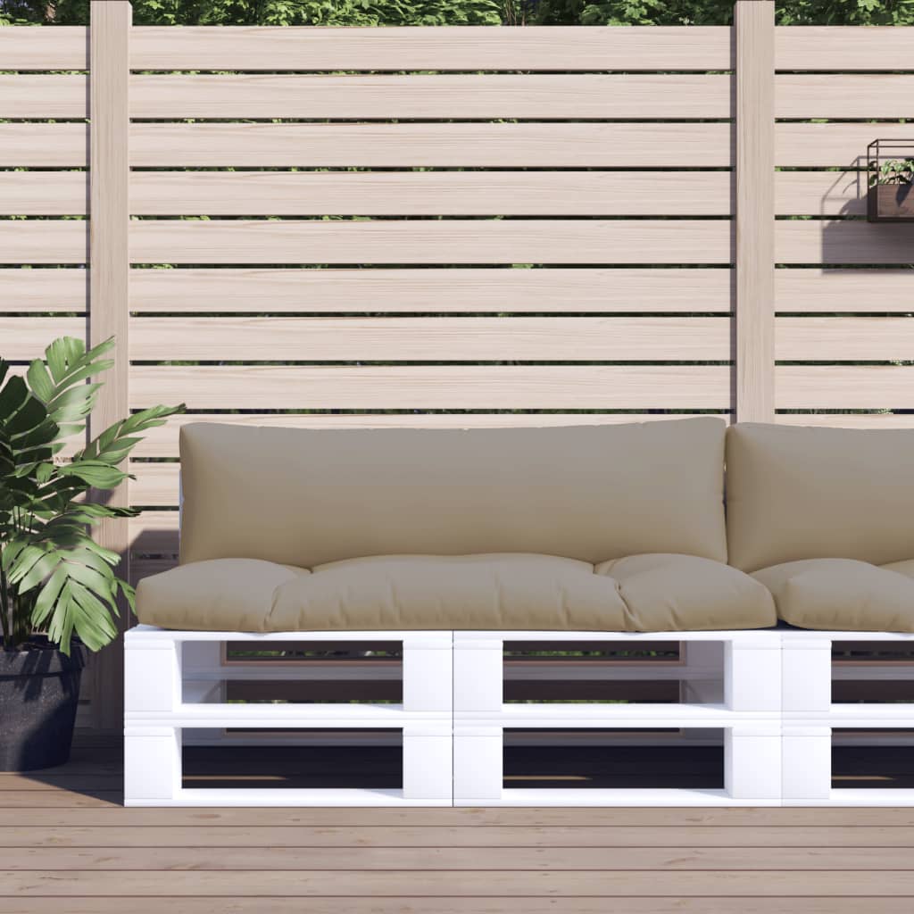Vidaxl Pallet cushions 2 st fabric taupe