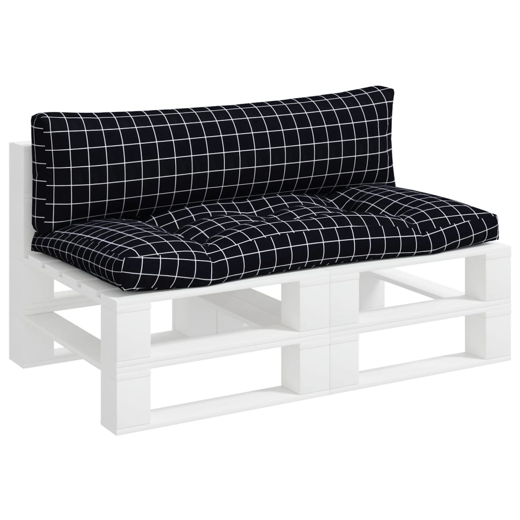 Vidaxl palle puder 2 stedcase mønster oxford stof sort