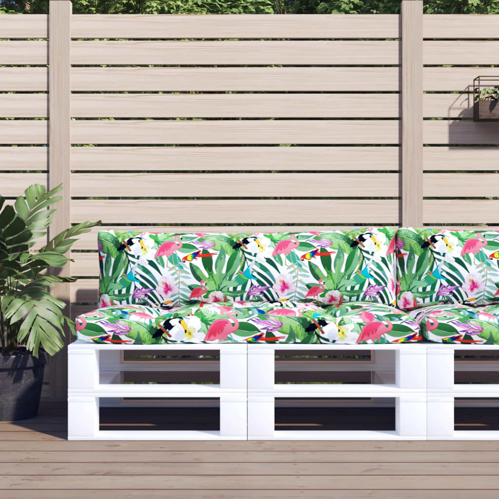 Vidaxl Pallet CUDIONS 2 St Oxford Fabric Multi -färgade