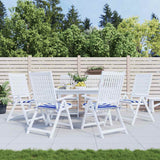 VidaXL Garden chair cushions 6 sted 40x40x4 cm fabric white and blue