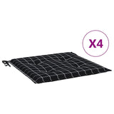 VidaXL Garden chair cushions 4 stedcarn pattern 40x40x3 cm Fabric Black