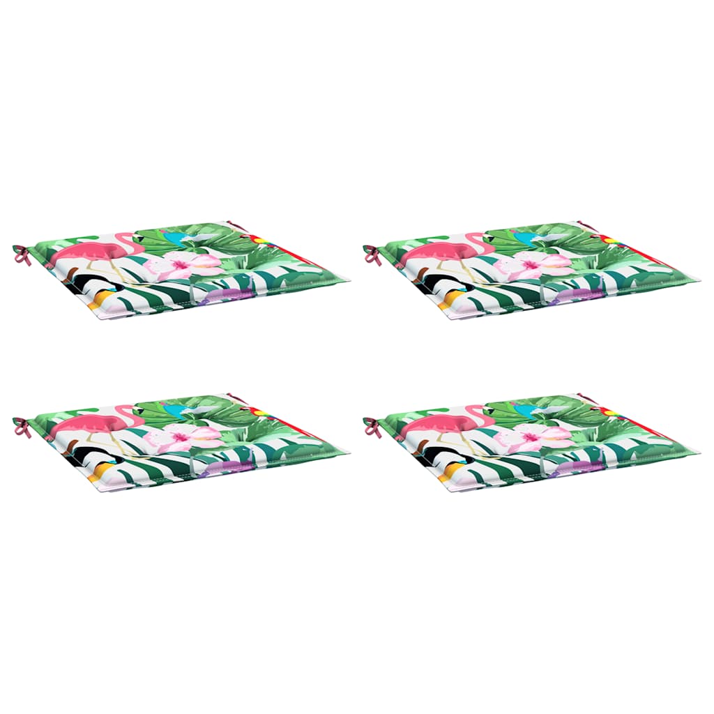 Vidaxl Garden Stol Puder 4 ST 40x40x4 cm Stof Multi -farvet