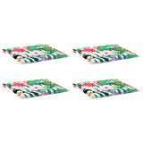 Vidaxl Garden Stol Puder 4 ST 40x40x4 cm Stof Multi -farvet