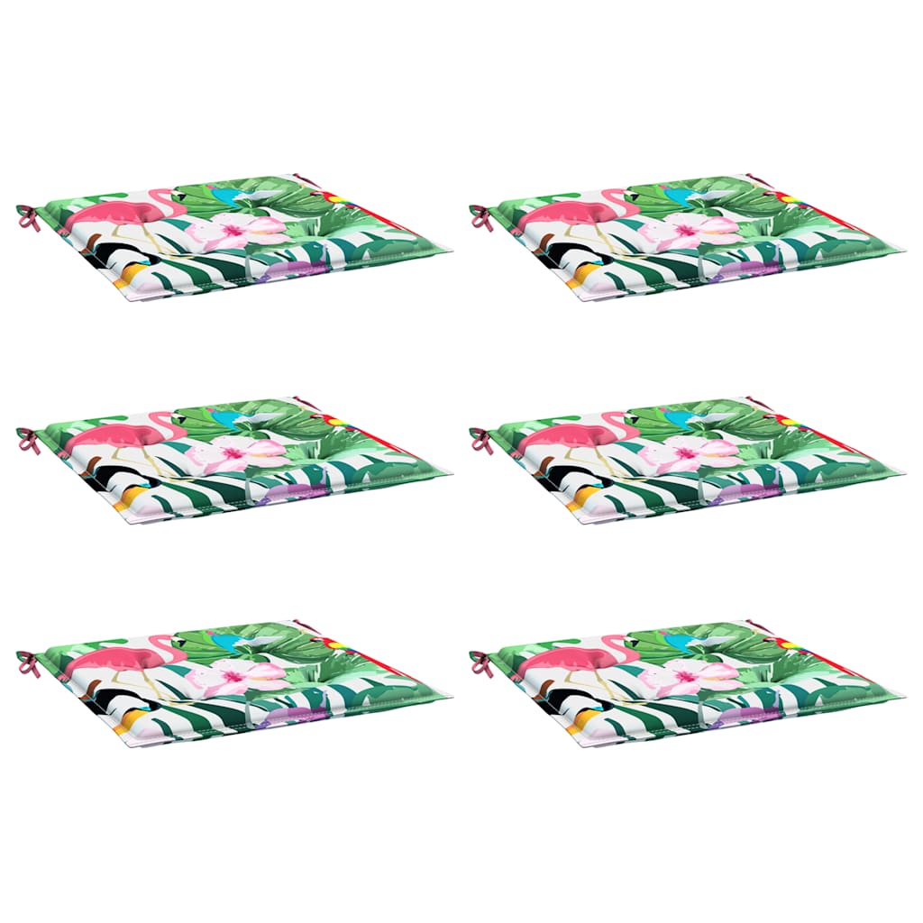 Vidaxl Garden Stol Puder 6 PCS 40x40x4 cm stof Multi -farvet