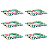 Vidaxl Garden Stol Puder 6 PCS 40x40x4 cm stof Multi -farvet