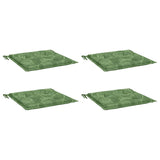 Vidaxl chair cushions 4 pcs leaf pattern 40x40x4 cm fabric