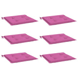 Cuscini da sedia da giardino Vidaxl 6 St 40x40x4 cm tessuto rosa