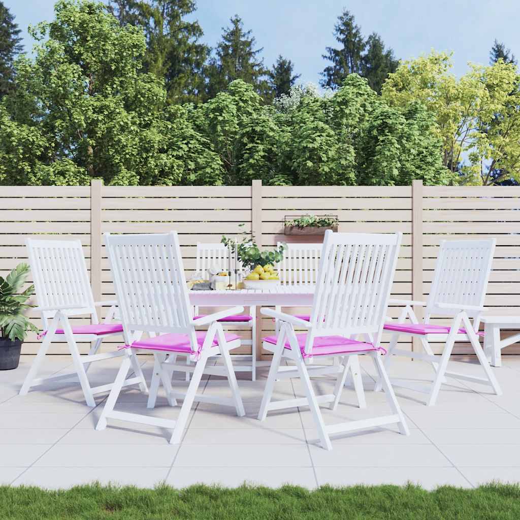 Cuscini da sedia da giardino Vidaxl 6 St 40x40x4 cm tessuto rosa