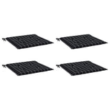 Vidaxl Garden Stol Puder 4 StedCarn Mønster 50x50x3 cm Stof sort sort