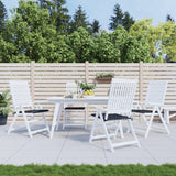 Vidaxl Garden Stol Puder 4 StedCarn Mønster 50x50x3 cm Stof sort sort
