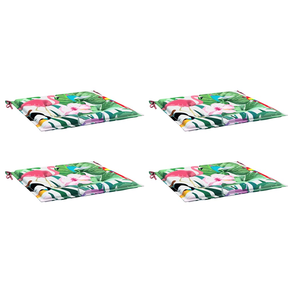 Polštáře zahradní židle Vidaxl 4 st 50x50x4 cm Fabric Multi -rozložený