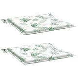VidaXL chair cushions 2 pcs leaf pattern 50x50x3 cm fabric