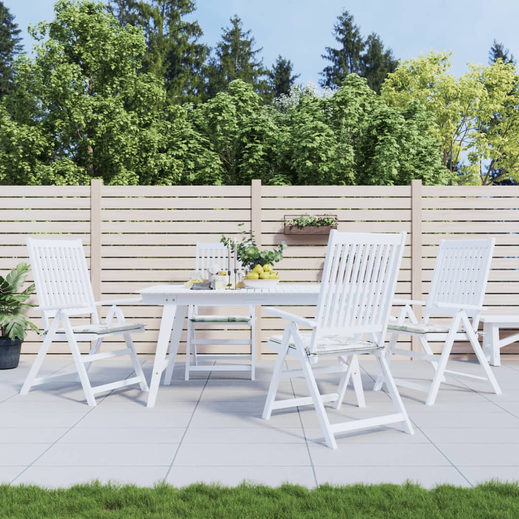 Vidaxl Garden Stol Puder 4 PCS Bladmønster 50x50x3 cm stof