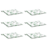 Cuscini da sedia Vidaxl 6 pezzi Modello fogliare 50x50x3 cm tessuto