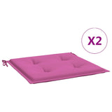 Vidaxl Garden Cushions 2 St 50x50x4 cm tessuto rosa