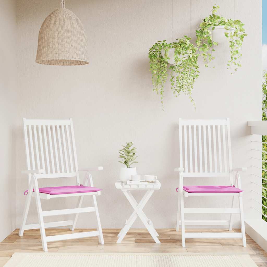 Vidaxl Garden Cushions 2 St 50x50x4 cm tessuto rosa