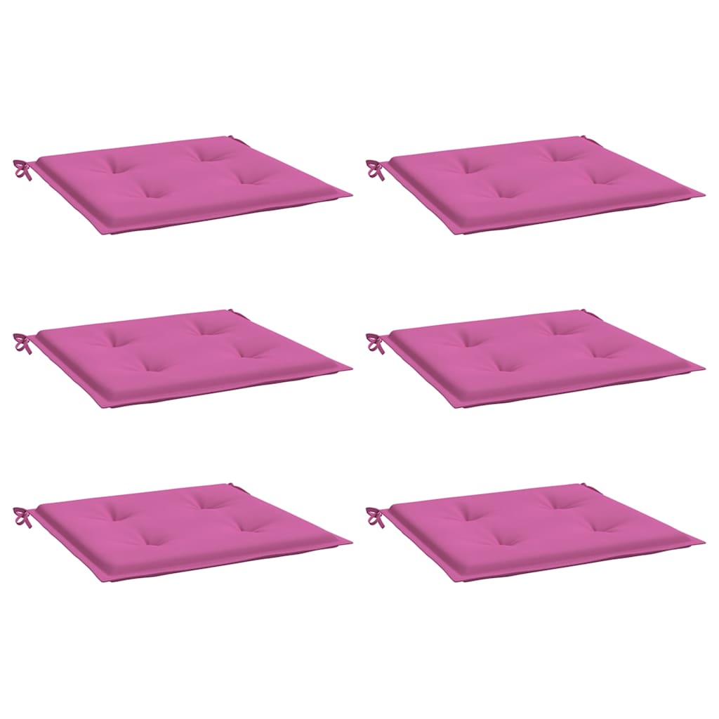 Vidaxl Garden chair cushions 6 st 50x50x3 cm Fabric pink