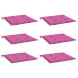 Vidaxl Garden chair cushions 6 st 50x50x3 cm Fabric pink