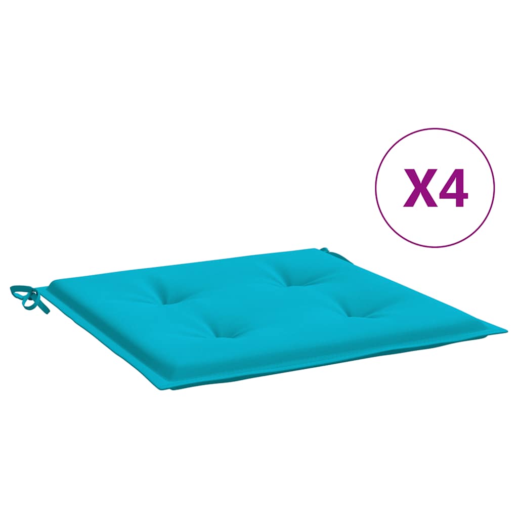 Vidaxl Garden Stol Puder 4 St 50x50x4 cm Stof Turkis