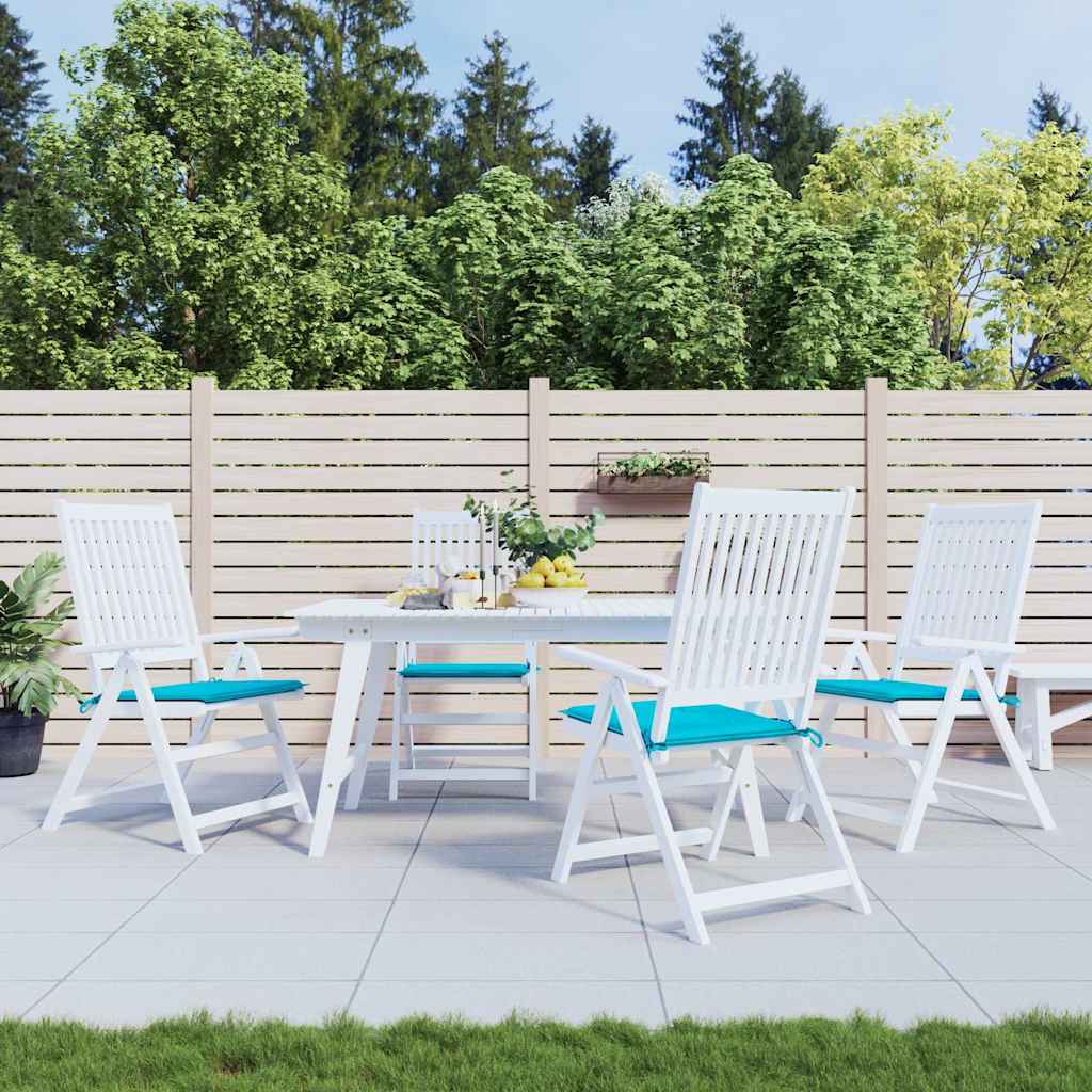 Vidaxl Garden Stol Puder 4 St 50x50x4 cm Stof Turkis