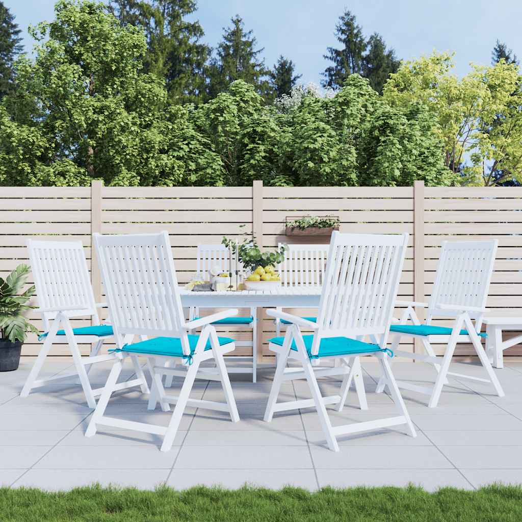 Vidaxl Garden Stol Puder 6 St 50x50x4 cm Stof Turkis