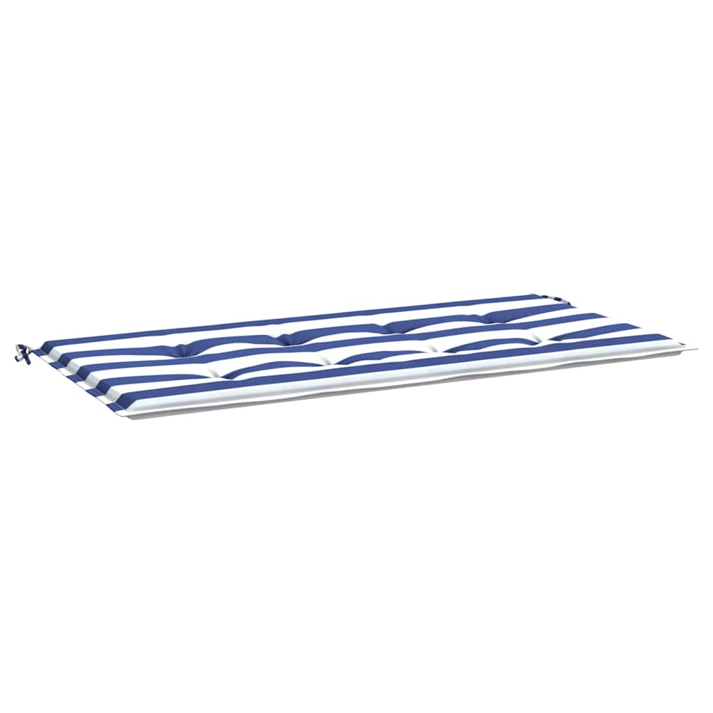 Vidaxl Garden Bench polštář pruhovaný 100x50x4 cm oxford textilie bílá a modrá
