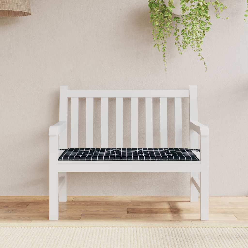 VidaXL Garden bench cushion diamond pattern 100x50x4 cm Oxford fabric black