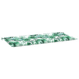 Vidaxl Garden bench cushion 120x50x4 cm Oxford fabric leaf pattern