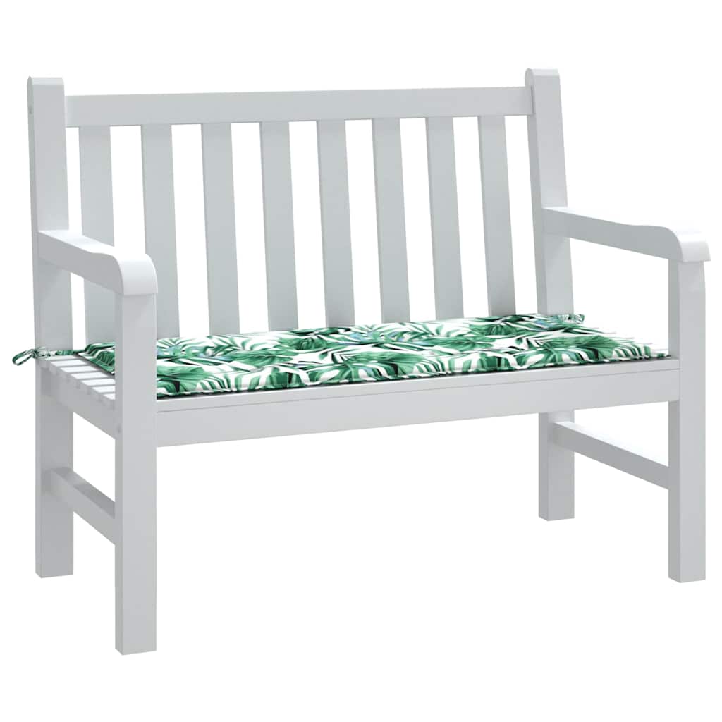 Vidaxl Garden bench cushion 120x50x4 cm Oxford fabric leaf pattern