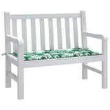 Vidaxl Garden bench cushion 120x50x4 cm Oxford fabric leaf pattern