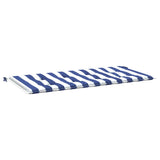 Vidaxl Garden Bench Pude stribet 120x50x4 cm Oxford stof hvid og blå