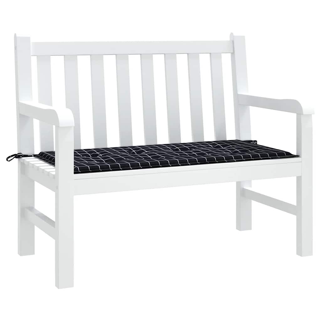Vidaxl Garden Banch Cushion Finestra Modello di finestra 120x50x4 cm tessuto nero